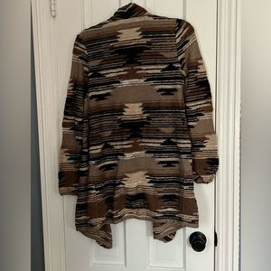 Lucky Brand Women's Beige blue Open Wrap Cardigan Sweater Size‎ small petite